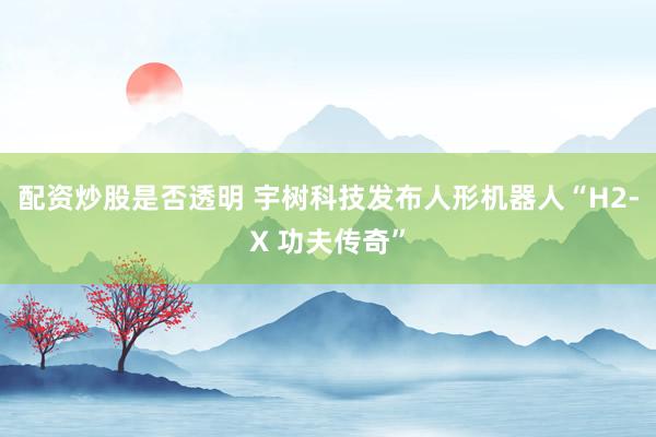 配资炒股是否透明 宇树科技发布人形机器人“H2-X 功夫传奇”