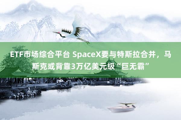 ETF市场综合平台 SpaceX要与特斯拉合并，马斯克或背靠3万亿美元级“巨无霸”