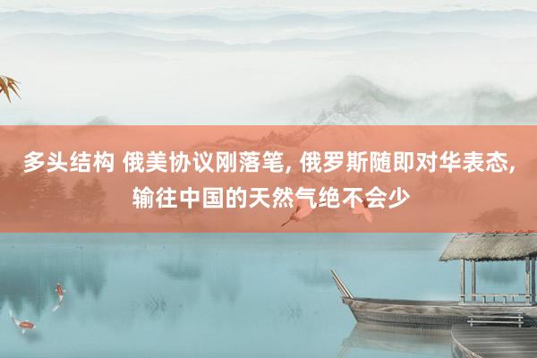 多头结构 俄美协议刚落笔, 俄罗斯随即对华表态, 输往中国的天然气绝不会少